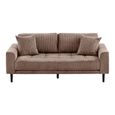 Lido Sofa - 2.5 Seater - Corduroy Style - Brown - Fabric