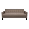 Milton Sofa Bed - 2 Seater - Tufted Backrest - Brown - Fabric
