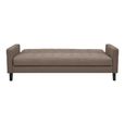 Milton Sofa Bed - 2 Seater - Tufted Backrest - Brown - Fabric