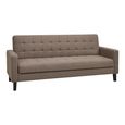 Milton Sofa Bed - 2 Seater - Tufted Backrest - Brown - Fabric