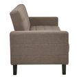 Milton Sofa Bed - 2 Seater - Tufted Backrest - Brown - Fabric