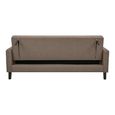 Milton Sofa Bed - 2 Seater - Tufted Backrest - Brown - Fabric