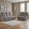 Windsor Electric Recliner Sofa - 3+2 Seater - Latte - Fabric