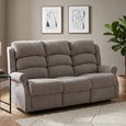 Windsor Electric Recliner Sofa - 3 Seater - Natural - Fabric