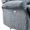 Windsor Electric Recliner Armchair - Steel Blue - Fabric