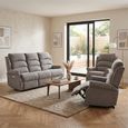 Windsor Electric Recliner Sofa - 3+1+1 Seater - Latte - Fabric