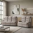 Windsor Electric Recliner Sofa - 3+2 Seater - Natural - Fabric