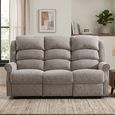 Windsor Electric Recliner Sofa - 3 Seater - Natural - Fabric