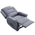 Windsor Lift & Tilt Electric Recliner Armchair - Dual Motor - Steel Blue - Fabric