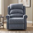 Windsor Manual Recliner Armchair - Steel Blue - Fabric