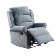 Windsor Manual Recliner Sofa - 3+1+1 Seater - Steel Blue - Fabric