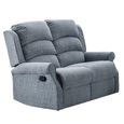Windsor Manual Recliner Sofa - 3+2 Seater - Steel Blue - Fabric