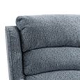 Windsor Manual Recliner Sofa - 3 Seater - Steel Blue - Fabric