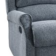 Windsor Manual Recliner Sofa - 3 Seater - Steel Blue - Fabric