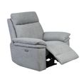 Horizon Electric Recliner Armchair - Light Grey - Fabric