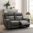 Nico Power Recliner Sofa - 2 Seater - Charcoal - Fabric