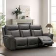 Nico Power Recliner Sofa - 3 Seater - Charcoal - Fabric