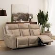 Nico Power Recliner Sofa - 3 Seater - Sand - Fabric