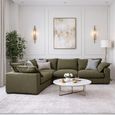 Lennox Fabric LH1-COR-ALU-RH1 Corner Sofa - Colours Available thumbnail