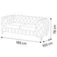 Zenith Italian Curved Sofa - 2 Seater - Maxi - Deep Button Tufted - Leather