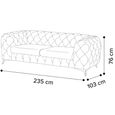 Zenith Italian Curved Sofa - 3 Seater - Maxi - Deep Button Tufted - Leather