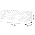 Zenith Italian Curved Sofa - 4 Seater - Deep Button Tufted - Leather