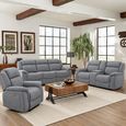Linden Grey Fabric 3+2+1 Seater Electric Recliner Sofa Set thumbnail