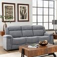 Linden Grey Fabric 3 Seater Recliner Sofa thumbnail