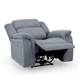 Linden Grey Fabric Recliner Armchair thumbnail 4