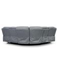 Linden Grey Fabric 2 Corner 2 Large Recliner Corner Sofa Set thumbnail 4