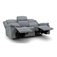 Linden Grey Fabric 3 Seater Recliner Sofa thumbnail 4