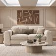 Naples Beige Fabric 2 Seater Sofa thumbnail