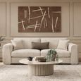 Naples Beige Fabric 3 Seater Sofa thumbnail