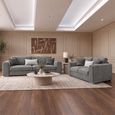 Naples Grey Fabric 3+2 Seater Sofa Set thumbnail