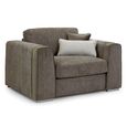 Naples Mocha Fabric Armchair thumbnail 2