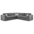 Naples Grey Fabric Large Corner Sofa thumbnail 2