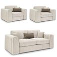 Naples Beige Fabric 3+1+1 Seater Sofa Set thumbnail 2