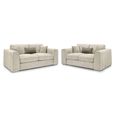 Naples Beige Fabric 3+2 Seater Sofa Set thumbnail 2