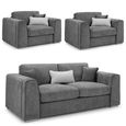 Naples Grey Fabric 3+1+1 Seater Sofa Set thumbnail 2