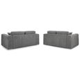 Naples Grey Fabric 3+2 Seater Sofa Set thumbnail 4