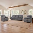 Galaxy Grey Fabric 3+1+1 Seater Electric Recliner Sofa Set thumbnail