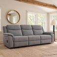 Galaxy Tech Grey Fabric 3 Seater Sofa thumbnail