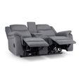 Galaxy Tech Grey Fabric 2 Seater Sofa thumbnail 2
