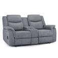 Galaxy Tech Grey Fabric 2 Seater Sofa thumbnail 3