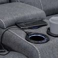 Galaxy Tech Grey Fabric 2 Seater Sofa thumbnail 5