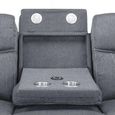 Galaxy Tech Grey Fabric 3 Seater Sofa thumbnail 5