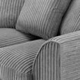 Harley Jumbo Grey Fabric LHF Corner Sofa thumbnail 3