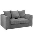Harley Jumbo Grey Fabric 2 Seater Sofa thumbnail 2