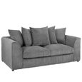 Harley Jumbo Grey Fabric 3 Seater Sofa thumbnail 2