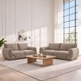 Angelo Sofa - 3+2 Seater - Beige - Fabric